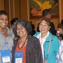 Poster Awards Committee Chair Dr. Naushira Pandya (second from left) with VIPs during exhibit time