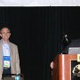 Dr. Robert Kaplan (right) introduces speaker Dr. Matt Wayne (left) before a morning session